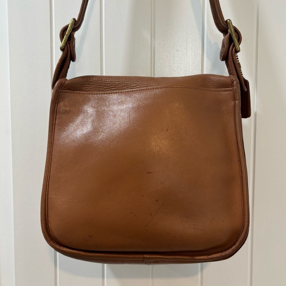 Vintage Coach Courier Mini Bag In Saddle Tan Made In New York - Picture 5 of 10